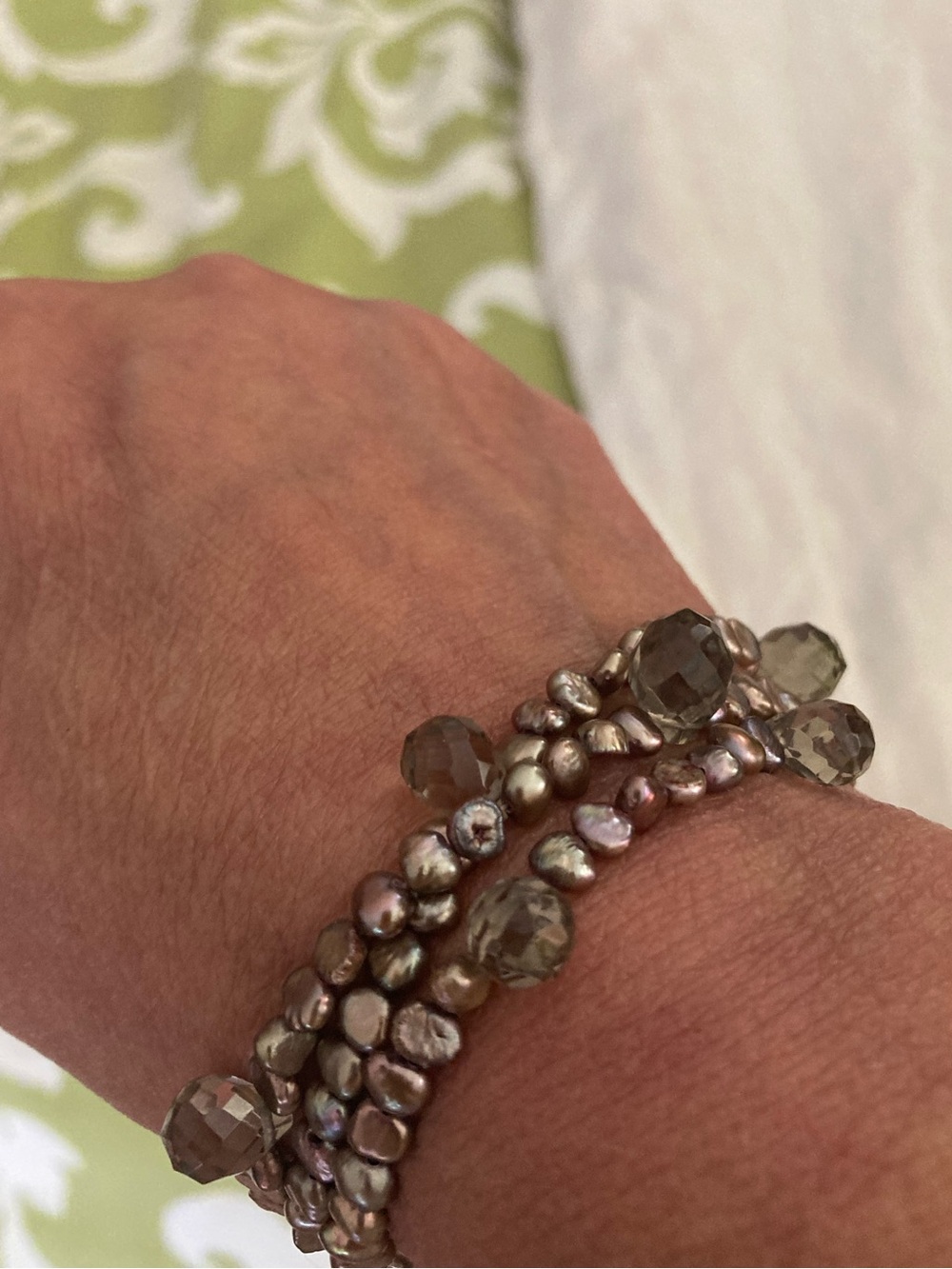 Three strand beaded bracelet